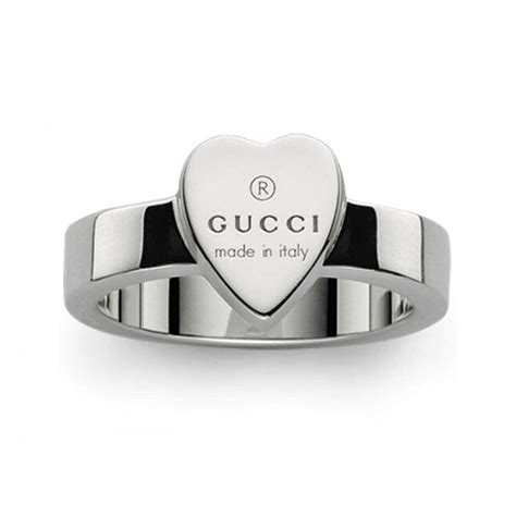 gucci heart trademark ring|gucci trademark ring in gold.